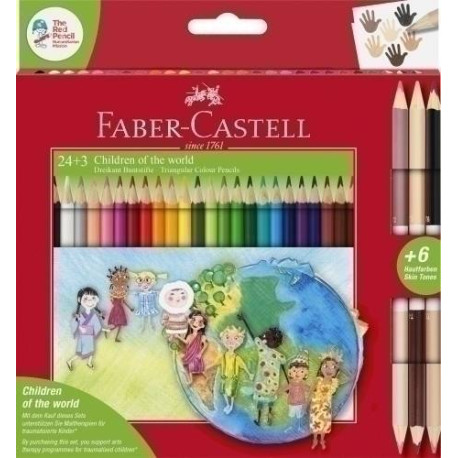 LAPICES COLOR FABER  est.24+3 BICOLOR - Pack de 6 unidades