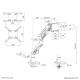Neomounts DS70-256BL1 Brazo de monitor gaming 24-57'' - resorte de gas - Topfix - Tope-a-180°