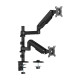 AISENS Soporte de Mesa Eco Contrapeso Giratorio e Inclinable Para Monitor/TV 9kg (3 Pivotes, 2 Brazos) de 17-32'', Negro