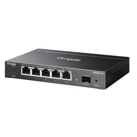 TP-Link Omada ES206X-M2 switch Gestionado L2 2.5G Ethernet (100/1000/2500) Montaje en pared/escritorio Negro