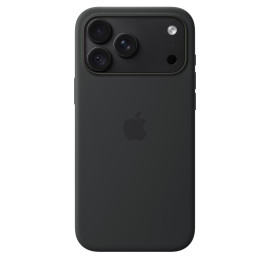 Funda de silicona con MagSafe para el iPhone 18 Pro Max - Negro