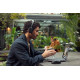 HP Poly Auriculares Focus 625 + soporte de carga inalámbrico