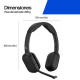 HP Poly Auriculares Focus 625 + soporte de carga inalámbrico