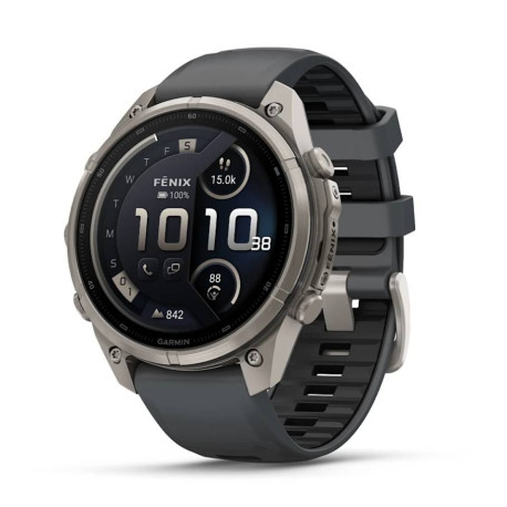 Garmin fēnix 9 Pro 3,56 cm (1.4'') AMOLED 47 mm Digital 454 x 454 Pixeles Pantalla táctil 4G Titanio Wifi GPS (satélite)