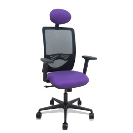 Silla Zulema sincro malla negra asiento bali lila - 390SM840B82B2DB68R65