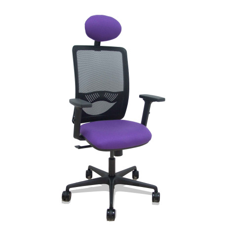 Silla Zulema sincro malla negra asiento bali lila - 390SM840B82B2DB68R65