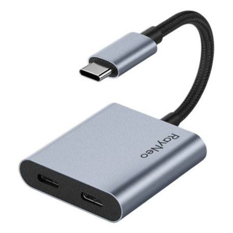 RayNeo XRAC-CHA01OS hub de interfaz USB Tipo C Acero inoxidable
