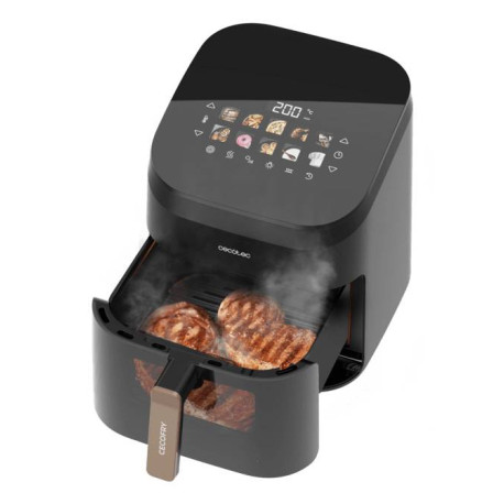 Cecotec Cecofry&Grill Smokin' 6500 Sencillo 6,5 L Independiente 2200 W Freidora de aire caliente Negro, Marrón