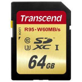 TRANSCEND 64GB, SDXC UHS-I (U3) TS64GSDU3