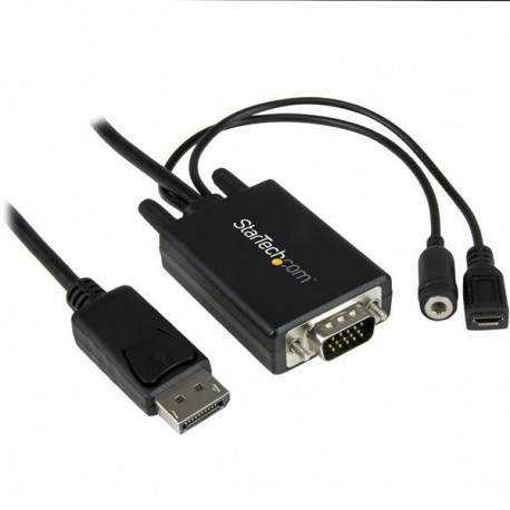 StarTech.com Cable Adaptador de 2m DisplayPort a VGA con Audio DP2VGAAMM2M