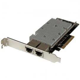 StarTech.com Tarjeta Adaptador de Red PCI Express Ethernet 10GBase-T con 2 Puertos RJ45 Chipset Intel x540 ST20000SPEXI