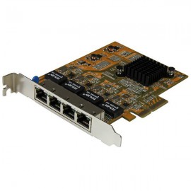 StarTech.com Tarjeta de Red PCI Express Ethernet Gigabit con 4 Puertos RJ45 ST1000SPEX43