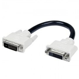 StarTech.com Cable Extensor de 15cm Protector de Puerto DVI-D Doble Enlace - Extensi DVIDEXTAA6IN