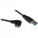 StarTech.com Cable delgado de 0,5m Micro USB 3.0 acodado a la derecha a USB A USB3AU50CMRS
