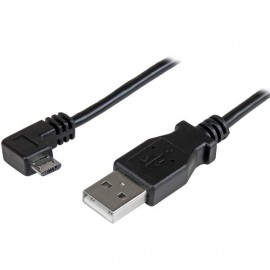 StarTech.com Cable de 1m Micro USB con conector acodado a la derecha - Cable de Carga y Sincronizacion USBAUB1MRA