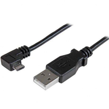 StarTech.com Cable de 1m Micro USB con conector acodado a la derecha - Cable de Carga y Sincronizacion USBAUB1MRA