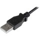 StarTech.com Cable de 1m Micro USB con conector acodado a la derecha - Cable de Carga y Sincronizacion USBAUB1MRA