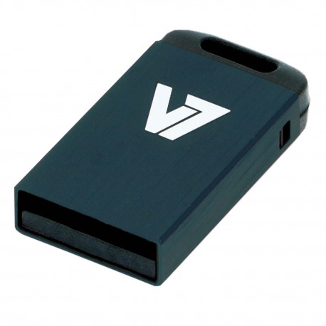 V7 Unidad de memoria flash USB 2.0 nano 4 GB, negra VU24GCR-BLK-2E