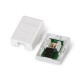 NANO CABLE ROSETA DE SUPERFICIE PARA RJ45 CAT.6 1 TOMA, BLANCO 10.21.1501