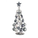 Árbol de Navidad Plateado con Bolas