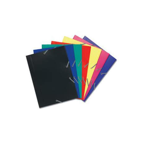 CARPETA DE GOMAS PP OPACO A4 - ROJO - 3 SOLAPAS - HASTA 150 HOJAS DE 80 GR - 24X32 CM