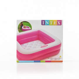 Piscina Hinchable para Niños Cuadrado Intex Rosa