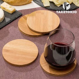 Set de Posavasos de Bambú TakeTokio (pack de 4)