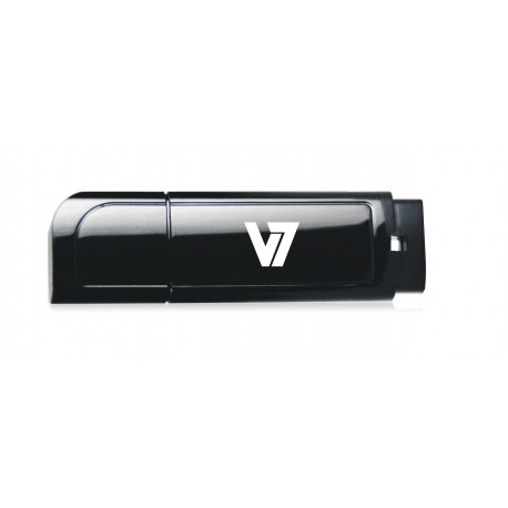 V7 Unidad de memoria flash USB 2.0 con tapa 4 GB, negra