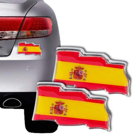 Pegatinas para Coches Bandera de España (pack de 2)