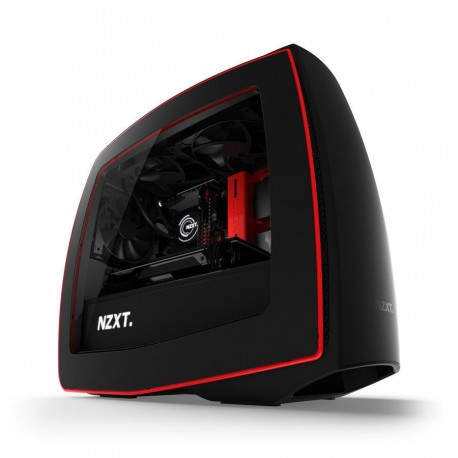NZXT Manta Mini-Tower Negro, Rojo CA-MANTW-M2