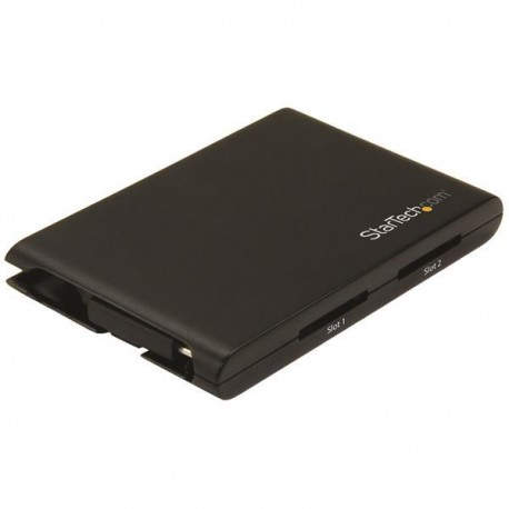 tarTech.com Lector/Escritor de Tarjetas de Memoria SD con 2 Ranuras - USB 3.0 con Puerto USB-C - SD 4.0, UHS II 2SD4FCRU3C