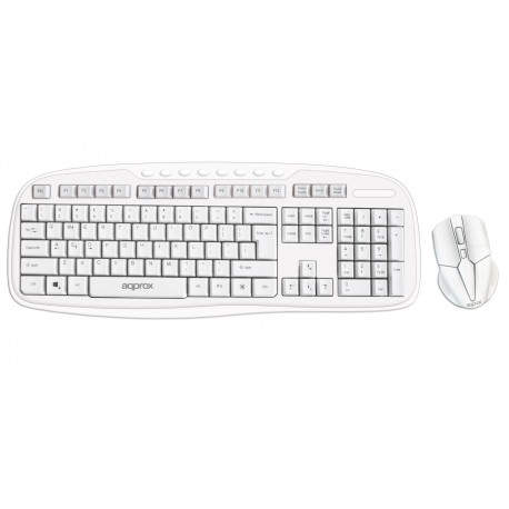 Approx appKBWSOFFICW RF inalÃ¡mbrico QWERTY Ingles Color blanco APPKBWSOFFICW