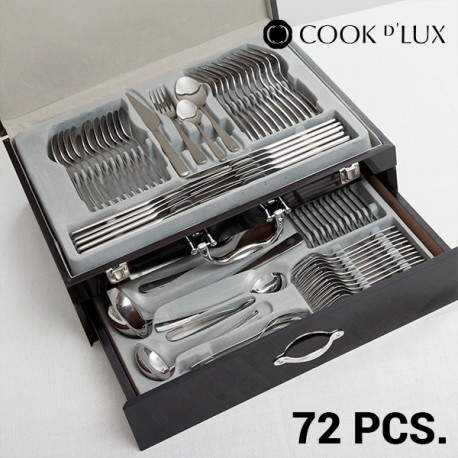 Cubertería de Acero Inoxidable Cook D'Lux (72 piezas)