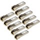 StarTech.com Paquete de 10 Modulos Transceptores SFP de Cobre RJ45 - Compatible con HP J8177C