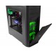 NOX Coolbay ZX Green LED Midi-Tower Negro NXCBAYZXGR
