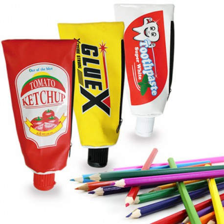 Estuche para Lápices Tubo con sacapuntas ToothPaste