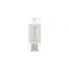 Transcend JetFlash JetDrive Go 300 64GB USB 3.0/Lightning Plata unidad flash USB TS64GJDG300S