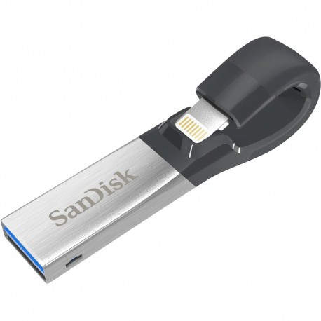 Sandisk SDIX30N-064G-GN6NN 64GB USB 3.0/Lightning Negro, Plata unidad flash USB SDIX30N-064G-GN6NN