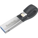 Sandisk SDIX30N-064G-GN6NN 64GB USB 3.0/Lightning Negro, Plata unidad flash USB SDIX30N-064G-GN6NN