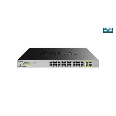 D-Link DGS-1026MP No administrado Gigabit Ethernet (10/100/1000) EnergÃÂ­a sobre Ethernet (PoE) Negro, Gris switch DGS-1026MP