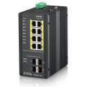 ZyXEL RGS200-12P Gestionado L2 Gigabit Ethernet (10/100/1000) EnergÃÂ­a sobre Ethernet (PoE) Negro RGS200-12P-ZZ0101F