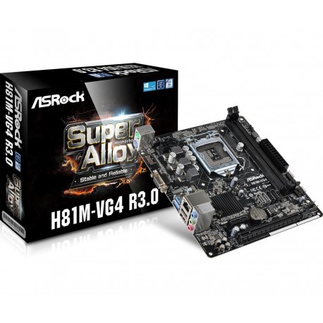 Asrock H81M-VG4 R3.0 Intel H81 Socket H3 (LGA 1150) Micro ATX H81M-VG4 R3.0