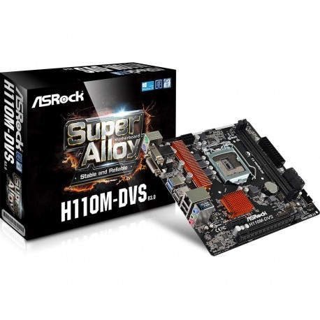 Asrock H110M-DVS R3.0 Intel H110 LGA1151 Micro ATX 90-MXB4A0-A0UAYZ