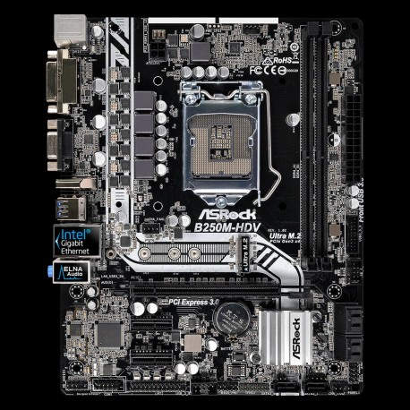 Asrock B250M-HDV Intel B250 LGA 1151 (Socket H4) Micro ATX 90-MXB3J0-A0UAYZ