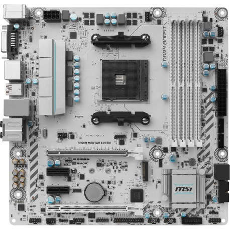 MSI B350M MORTAR ARCTIC AMD B350 Socket AM4 Micro ATX 911-7A37-002