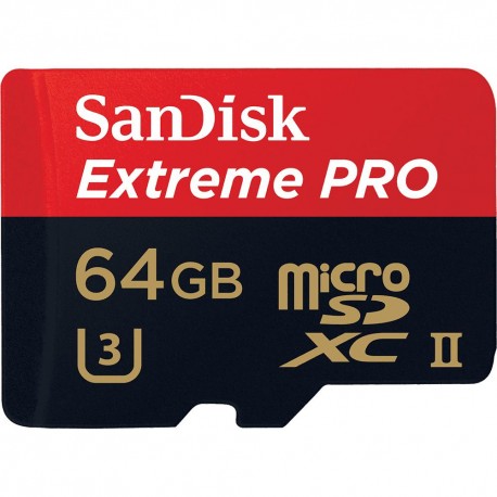 Sandisk Extreme Pro 64GB 64GB MicroSDXC UHS-II Class 10 SDSQXPJ-064G-GN6M3