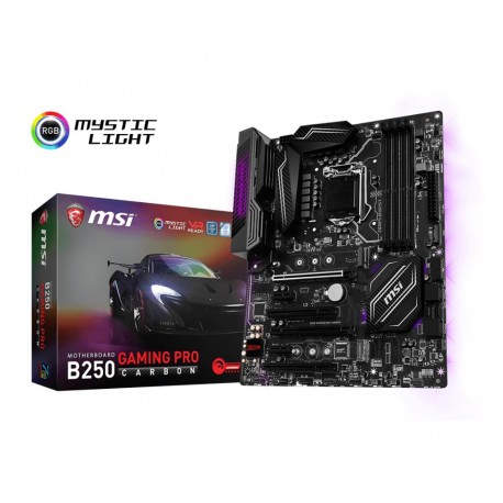 MSI B250 GAMING PRO CARBON Intel B250 LGA 1151 (Socket H4) ATX 911-7A64-002