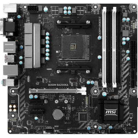 MSI B350M BAZOOKA AMD B350 Socket AM4 Micro ATX B350M BAZOOKA