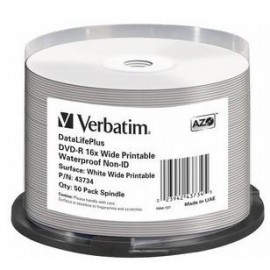 Verbatim DVD-R 16x Wide Printable Waterproof No ID Brand 43734