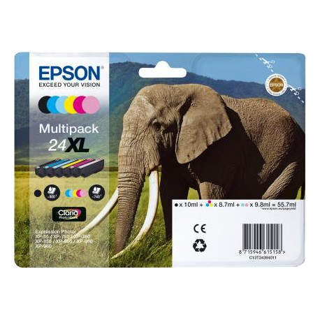 pson Multipack 6-colours 24XL Claria Photo HD Ink C13T24384021